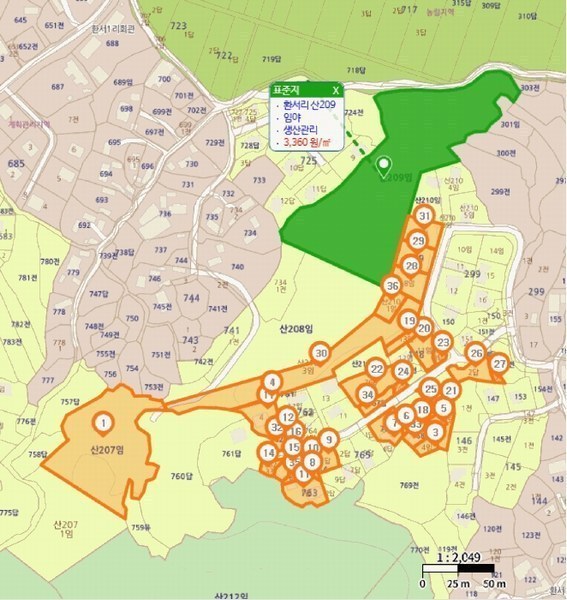 2025타경10556 경상북도 경주시 양남면 환서리 299-8 임야 경매 이미지