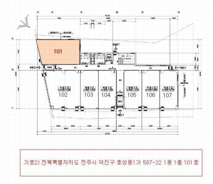 2025타경31754 전북특별자치도 전주시 덕진구 동부대로 841, 마이시티 1동 1층 101호 근린상가 경매 이미지