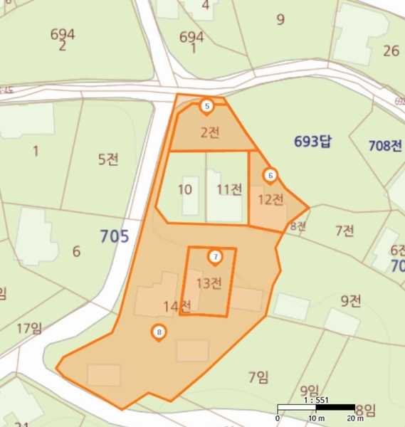 2025타경54381 경기도 용인시 수지구 동천동 705-2 농지 경매 이미지