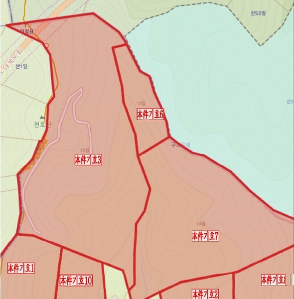 2025타경396 충청남도 논산시 벌곡면 한삼천리 395-9 임야 경매 이미지