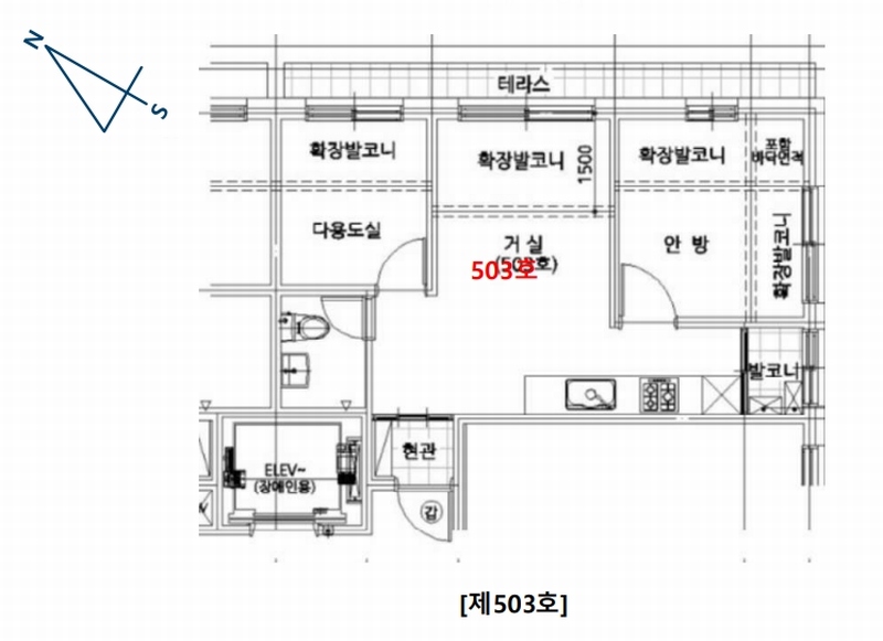 2025타경10468 서울특별시 강서구 월정로32길 54, 큐브포 5층 503호 다세대(빌라) 경매 이미지