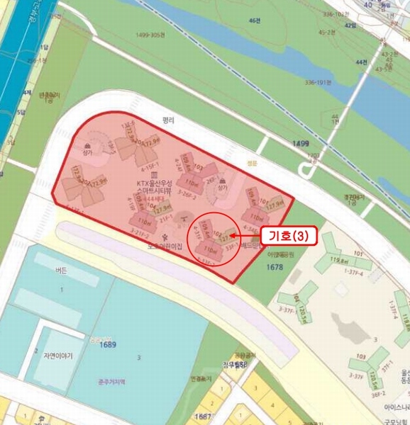 2025타경12628 울산광역시 울주군 삼남읍 울산역로 300울산광역시 울주군 삼남읍 울산○○○○, 우성스마트시티뷰 102동 33층 3301호우성스마○○ 아파트[공급38평형] 경매 이미지