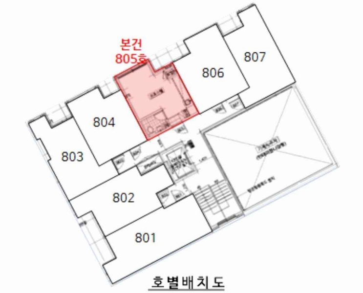 2025타경10484 서울특별시 영등포구 국회대로54길 17(영등포동7가), 여의도써밋 8층 805호 오피스텔 경매 이미지