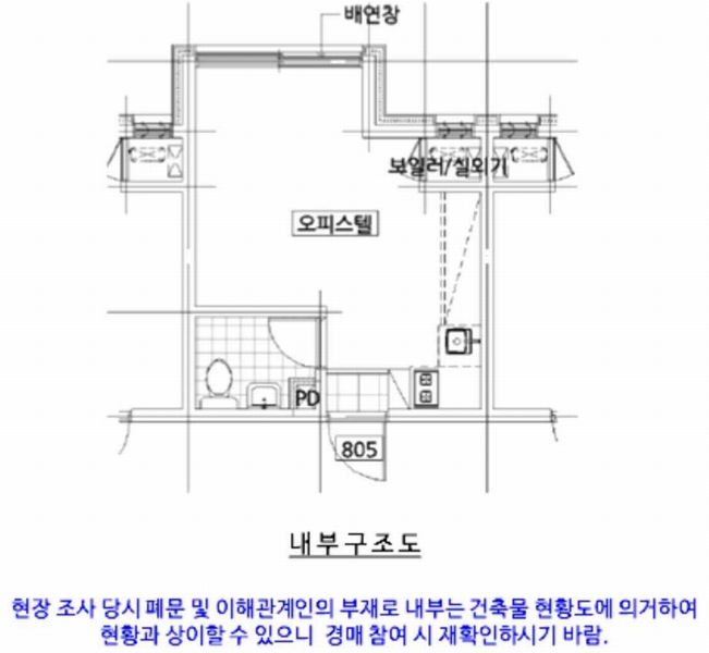 2025타경10484 서울특별시 영등포구 국회대로54길 17(영등포동7가), 여의도써밋 8층 805호 오피스텔 경매 이미지