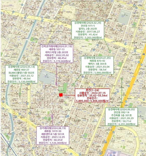 2024타경75897 경기도 수원시 권선구 세권로94번길 39, 더스테이세류 에이동 5층 503호 다세대(빌라) 경매 이미지