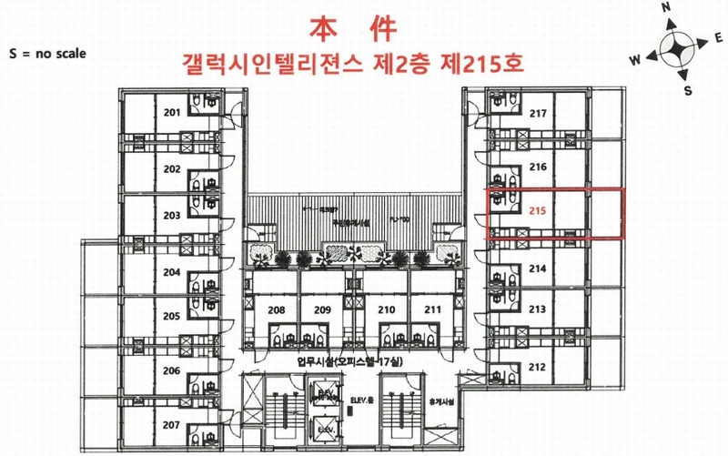 2025타경10649 서울특별시 강서구 강서로 415, 갤럭시인텔리젼스 2층 215호 오피스텔[계약15평형] 경매 이미지