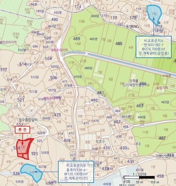 2024타경83724 경기도 양주시 백석읍 홍죽리 524-6 농지 경매 이미지