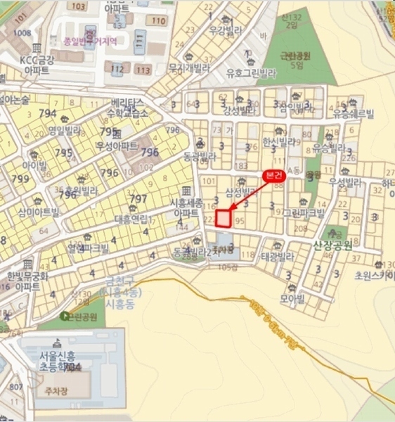 2025타경10771 서울특별시 금천구 독산로50마길 5, 한솔시티빌 3층 304호 다세대(빌라)[공급9평형] 경매 이미지