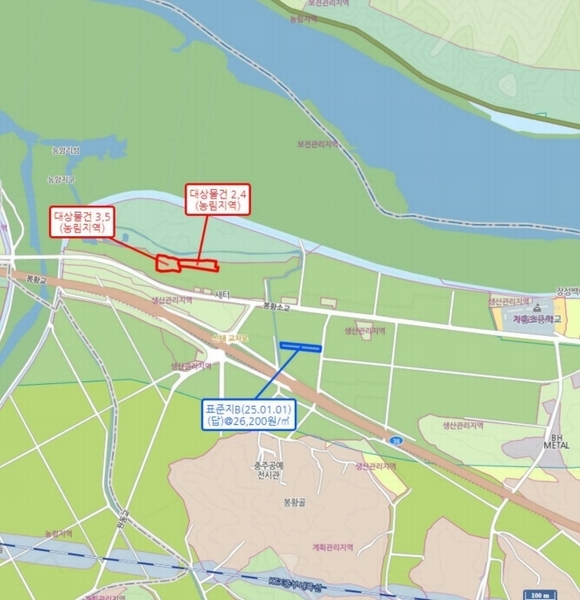 2025타경1098 충청북도 충주시 중앙탑면 가흥리 744 농지 경매 이미지