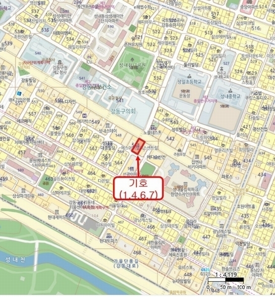 2024타경50145 서울특별시 강동구 성내로 64, 에스아이팰리스센트럴성내 12층 1203호 아파트 경매 이미지