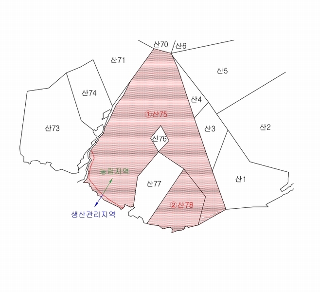 2025타경384 경상북도 포항시 북구 죽장면 하사리 산78 임야 경매 이미지