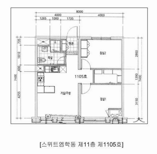 2026타경50019 전라남도 여수시 도원로 233, 스위트엠 학동 11층 1105호 오피스텔 경매 이미지
