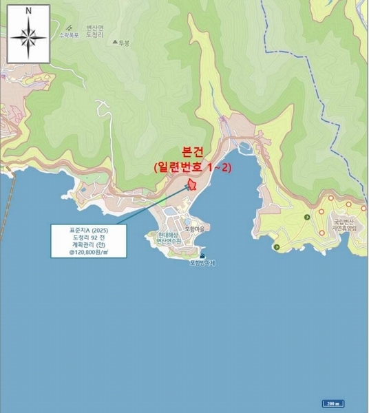 2025타경336 전북특별자치도 부안군 변산면 도청리 96-1 농지 경매 이미지