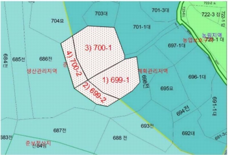 2025타경51099 전라남도 영암군 시종면 와우리 699-1 대지 경매 이미지