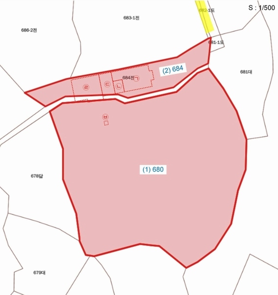 2025타경344 충청남도 서천군 비인면 관리 684 농지 경매 이미지