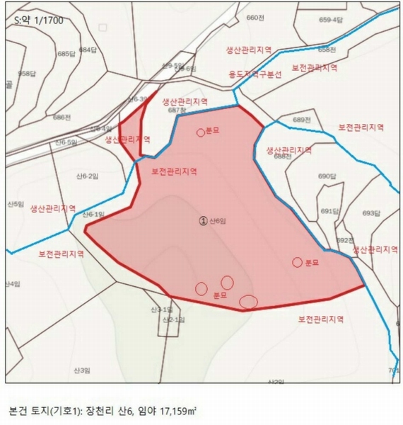 2024타경2506 충청북도 충주시 중앙탑면 장천리 산6 임야 경매 이미지