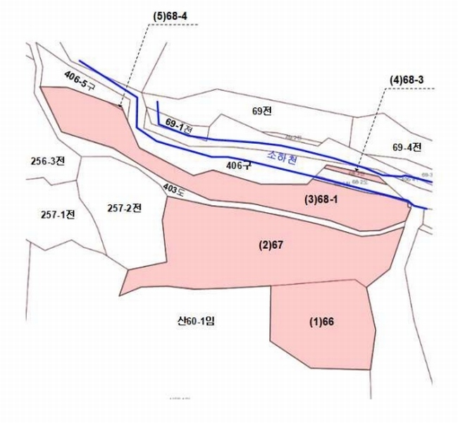 2025타경363 강원특별자치도 평창군 용평면 용전리 66 농지 경매 이미지
