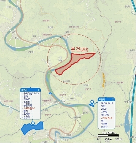 2025타경5339 충청북도 제천시 봉양읍 학산리 산51 임야 경매 이미지