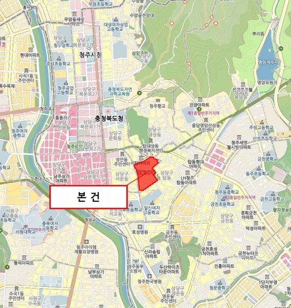 2025타경51948 충청북도 청주시 상당구 용담로 50, 센트럴힐데스하임 근린생활시설3동 1층 103호 근린상가 경매 이미지