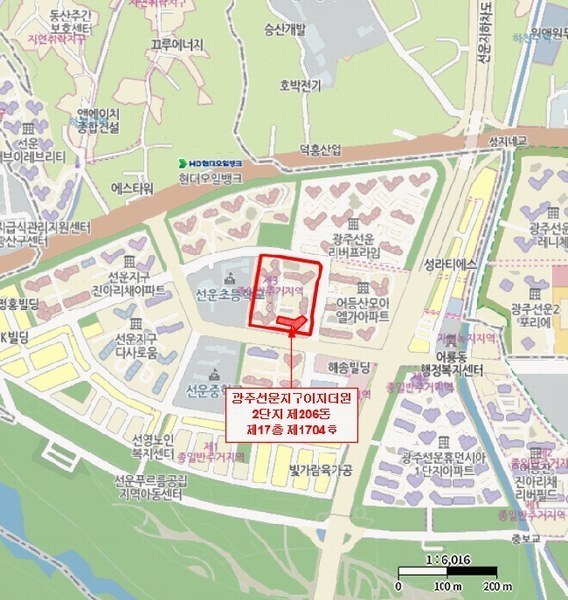 2026타경30540 광주광역시 광산구 선운중앙로 43, 광주선운지구이지더원2단지 206동 17층 1704호 아파트[공급34평형] 경매 이미지