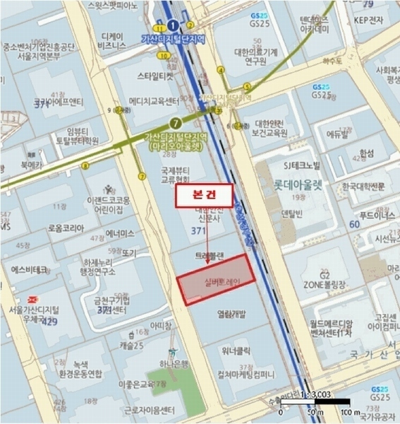 2025타경8815 서울특별시 금천구 가산디지털1로 142, 가산더스카이밸리1차 지층 205호 아파트형공장 경매 이미지
