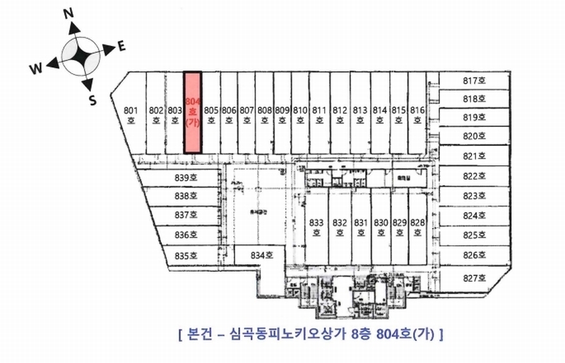 2026타경30387 경기도 부천시 원미구 부천로3번길 48, 심곡동피노키오상가 8층 804호 오피스텔 경매 이미지