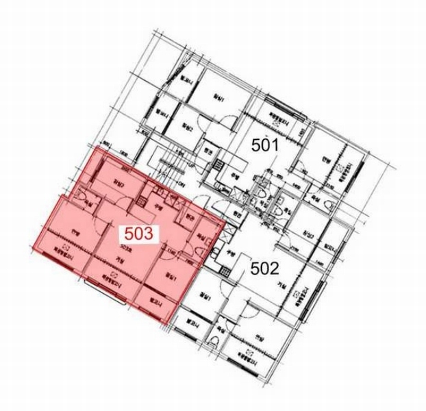 2026타경501327 인천광역시 미추홀구 한나루로527번길 15, 더갤러리 5층 503호 다세대(빌라)[공급16평형] 경매 이미지