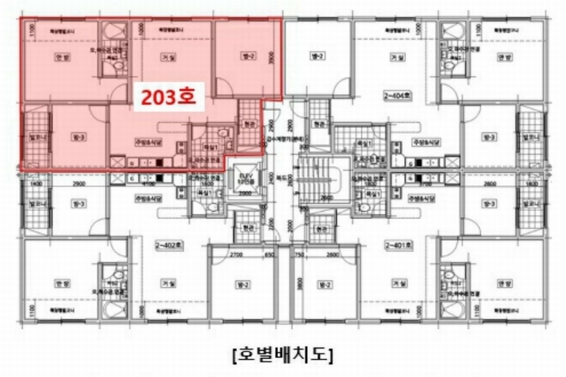 2026타경501321 인천광역시 서구 완정로45번길 44, 창우아이빌 2층 203호 다세대(빌라)[공급26평형] 경매 이미지