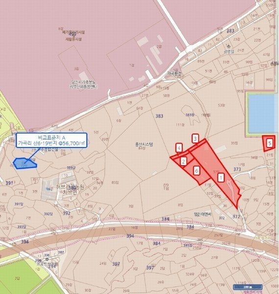 2025타경670 충청남도 당진시 송산면 가곡리 377-3 임야 경매 이미지