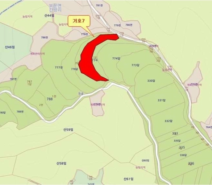2025타경127 경상북도 예천군 보문면 간방리 774-2 농지 경매 이미지
