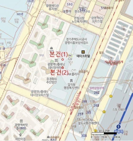 2025타경52765 경기도 광명시 양지로 19, 유-플래닛어반브릭스 비동 1층 144호 근린상가 경매 이미지