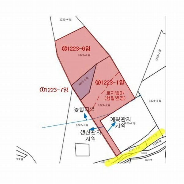 2025타경11870 울산광역시 울주군 삼동면 하잠리 1223-7 임야 경매 이미지
