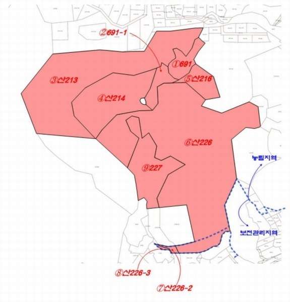 2024타경85021 경기도 가평군 상면 행현리 산226 임야 경매 이미지