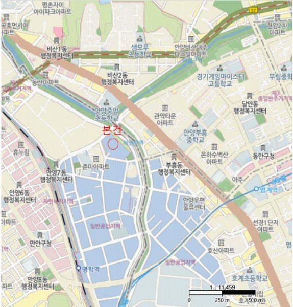 2025타경601 경기도 안양시 만안구 덕천로152번길 25, 안양아이에스비즈타워센트럴 지층 비209호 아파트형공장 경매 이미지