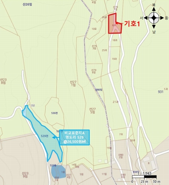 2022타경1229 충청북도 제천시 봉양읍 미당리 931-6 과수원 경매 이미지