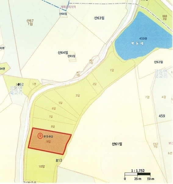 2025타경5234 전라남도 장흥군 장동면 북교리 813-9 농지 경매 이미지