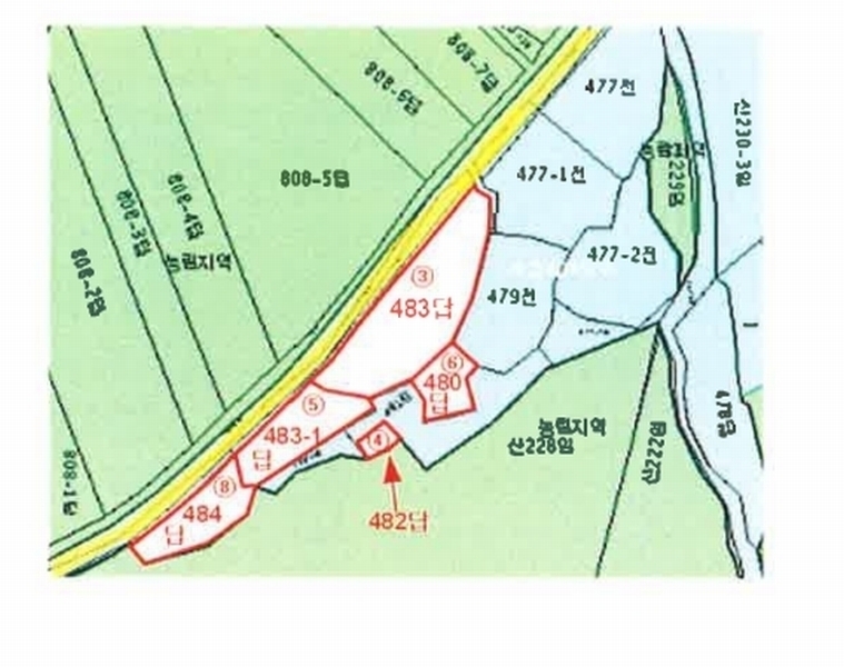 2025타경5234 전라남도 장흥군 장동면 북교리 483 농지 경매 이미지