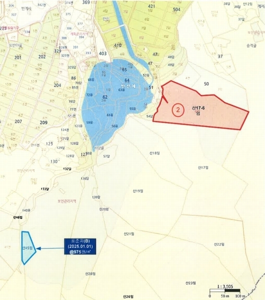 2025타경5251 전라남도 장흥군 장동면 반산리 산17-6 임야 경매 이미지