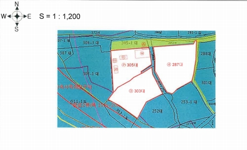 2025타경5278 전라남도 장흥군 장평면 용강리 305 대지 경매 이미지