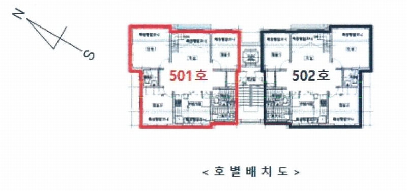 2026타경50249 경기도 광주시 삼지곡길79번길 5-81, 빌라앤바우재 4층 501호 다세대(빌라)[공급20평형] 경매 이미지