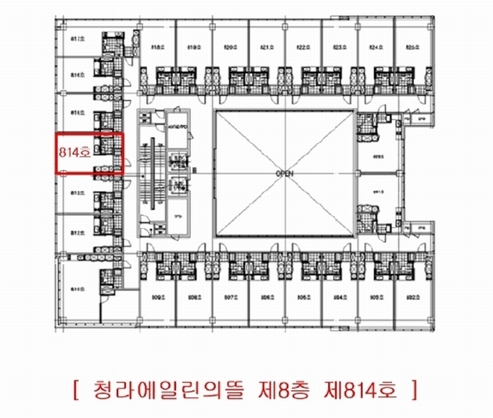 2026타경501041 인천광역시 서구 청라라임로 51, 청라에일린의뜰 8층 814호 오피스텔[계약20평형] 경매 이미지