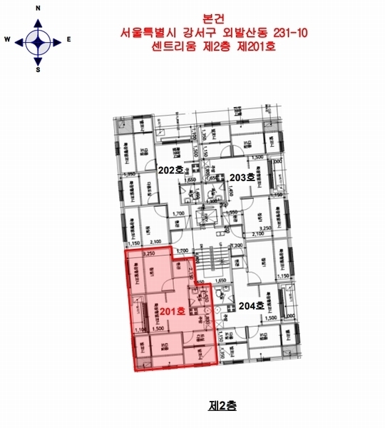 2025타경8510 서울특별시 강서구 남부순환로19길 28, 센트리움 2층 201호 다세대(빌라)[공급10평형] 경매 이미지
