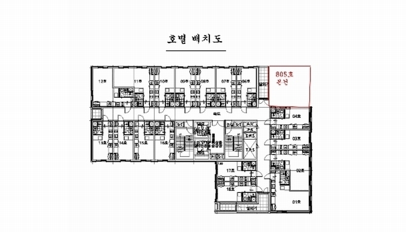 2025타경9575 서울특별시 강서구 화곡로 354-5, 연우넥스트파크뷰 8층 805호 오피스텔[계약14평형] 경매 이미지