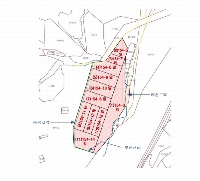 2025타경10354 강원특별자치도 고성군 토성면 운봉리 154-3 임야 경매 이미지