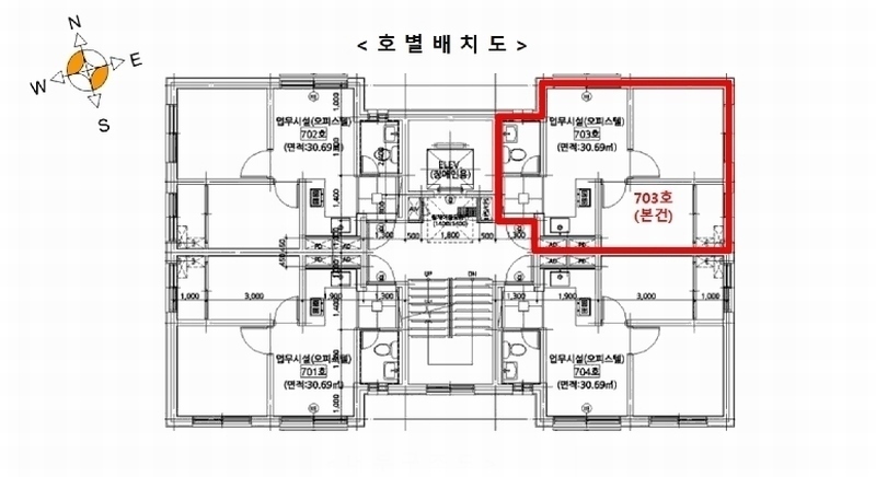 2025타경10918 서울특별시 금천구 두산로11길 63, 금강노블레스 제102동 7층 703호 오피스텔[계약13평형] 경매 이미지