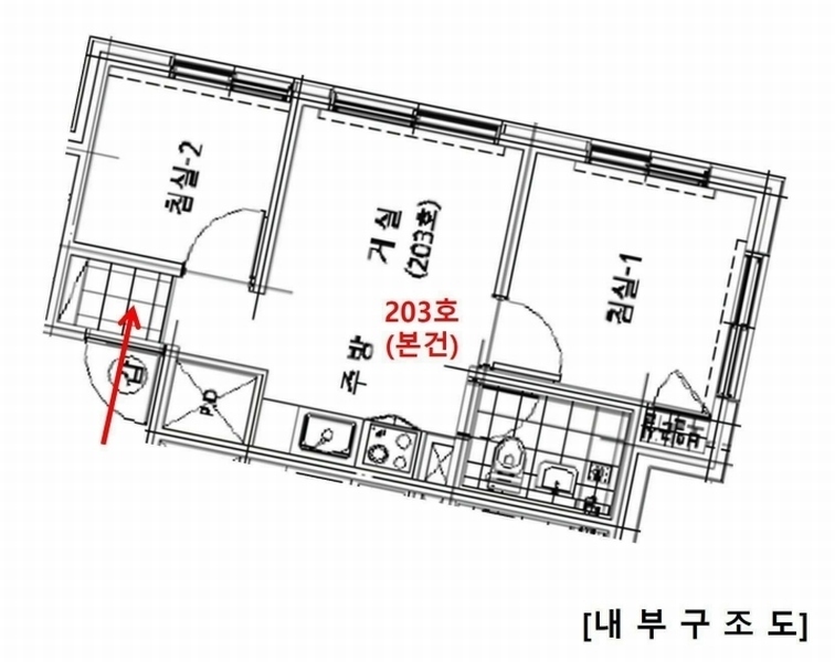 2025타경11133 서울특별시 영등포구 선유동1로 35, 양평브릴리언트 비동 2층 203호 오피스텔[계약11평형] 경매 이미지