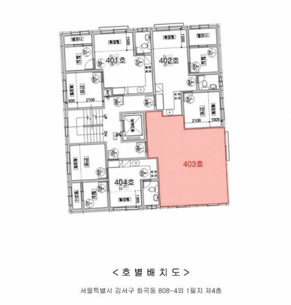 2024타경144029 서울특별시 강서구 곰달래로57길 63-6, 더뉴리빙 4층 403호 다세대(빌라)[공급10평형] 경매 이미지