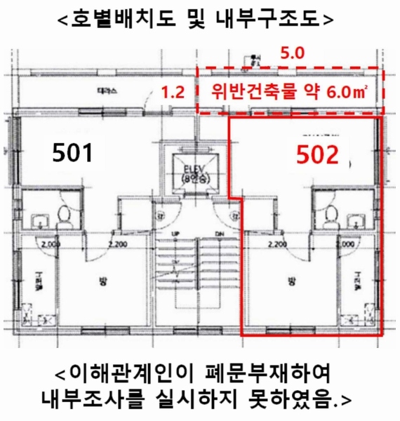 2025타경8841 서울특별시 강서구 초록마을로26길 15-1, 더존퍼스트 5층 502호 다세대(빌라)[공급10평형] 경매 이미지