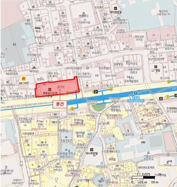 2024타경5876 서울특별시 중구 퇴계로 115, 밀리오레명동 7층 747호 숙박(콘도등) 경매 이미지