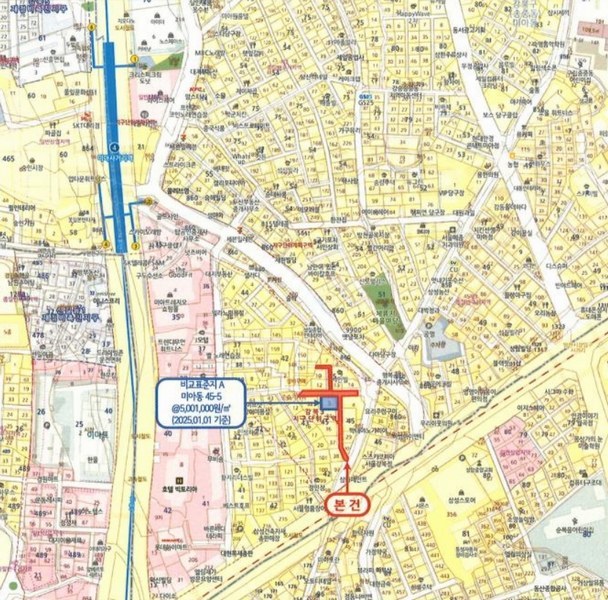 2025타경12913 서울특별시 강북구 미아동 45-3 도로 경매 이미지